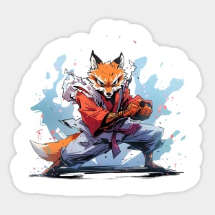 karate fox Sticker